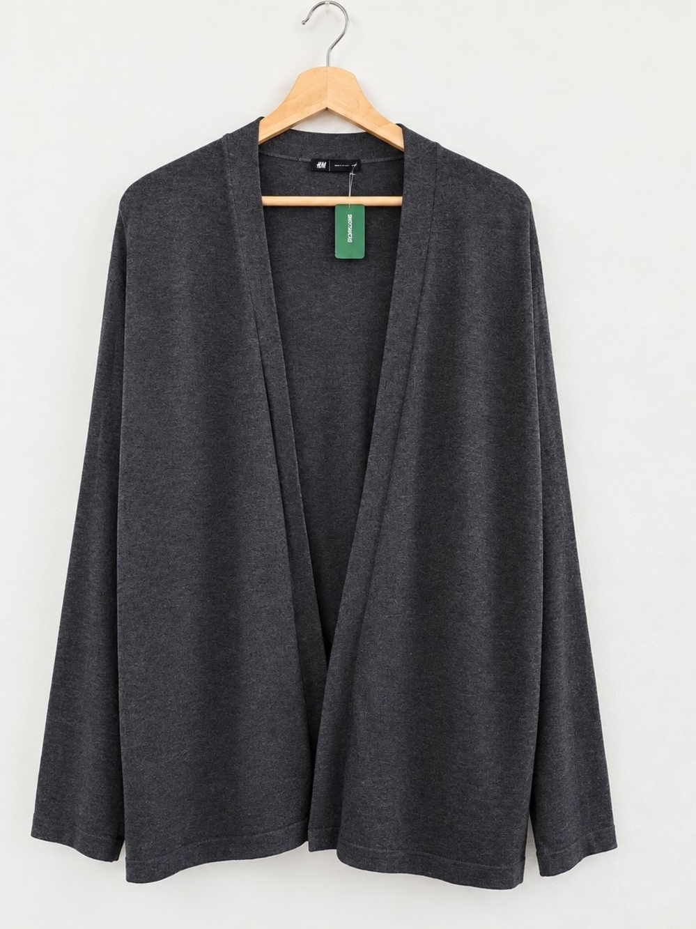 NWT Le 31 Simons Women's XXL Charcoal Gray Open Cardigan Normcore Academia Fall